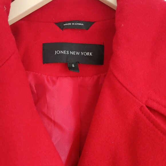 Jones New York - Red Jacket- Size 8-Fully Lined - Picture 5 of 6